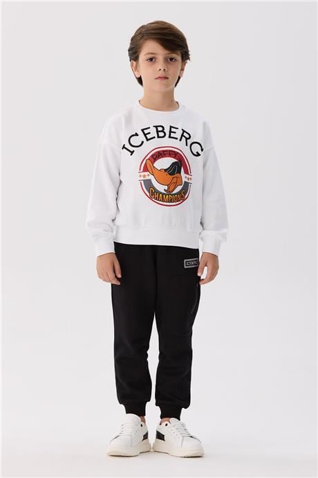 Iceberg Erkek Çocuk Beyaz Sweatshirt
