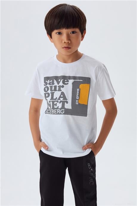 Iceberg Erkek Çocuk Beyaz T-Shirt