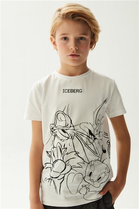 Iceberg Erkek Çocuk Beyaz T-Shirt
