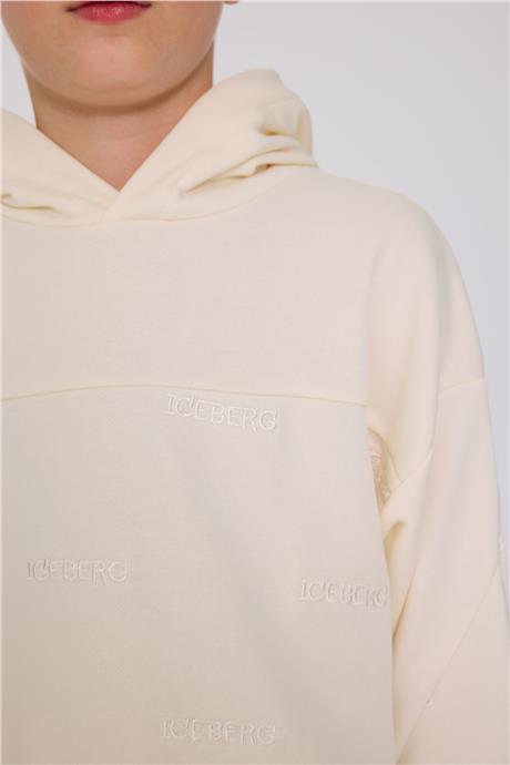 Iceberg Erkek Çocuk Kırık Beyaz SweatshirtIceberg Erkek Çocuk Kırık Beyaz Sweatshirt