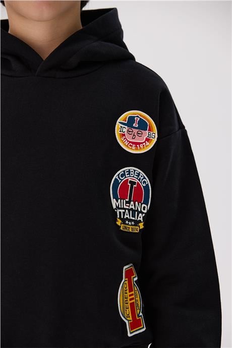 Iceberg Erkek Çocuk Siyah Sweatshirt