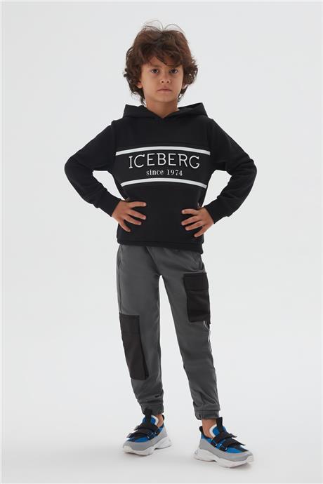 Iceberg Erkek Çocuk Siyah Sweatshirt