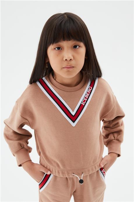 Iceberg Kız Çocuk Açık Kahve Sweatshirt