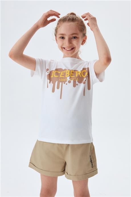 Iceberg Kız Çocuk Beyaz T-Shirt