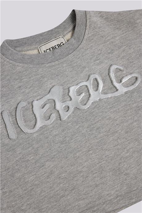 Iceberg Kız Çocuk Gri Melanj SweatshirtIceberg Kız Çocuk Gri Melanj Sweatshirt