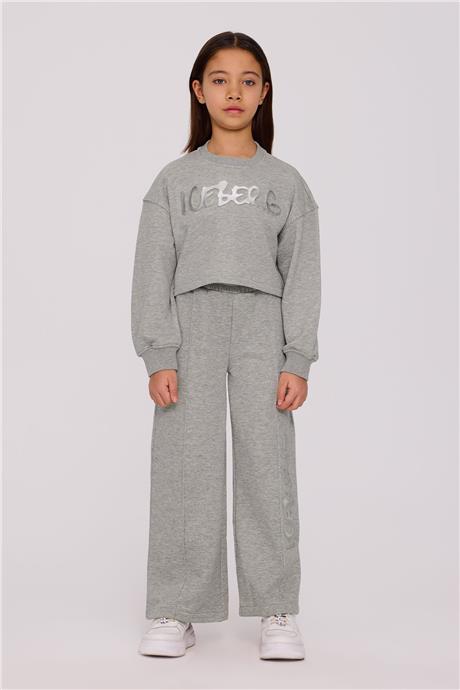 Iceberg Kız Çocuk Gri Melanj SweatshirtIceberg Kız Çocuk Gri Melanj Sweatshirt