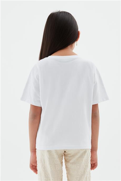 Iceberg Kız Çocuk Kırık Beyaz T-shirt
