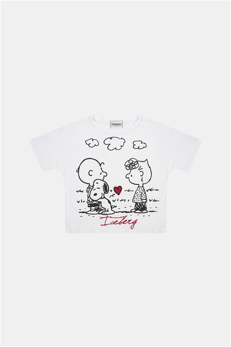 Iceberg Kız Çocuk Kırık Beyaz T-shirt