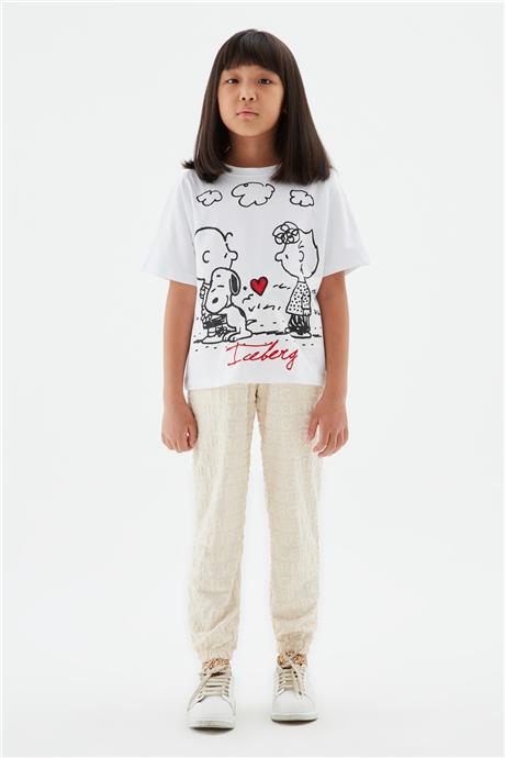 Iceberg Kız Çocuk Kırık Beyaz T-shirt