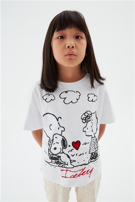 Iceberg Kız Çocuk Kırık Beyaz T-shirt