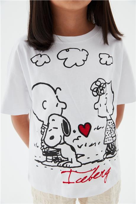 Iceberg Kız Çocuk Kırık Beyaz T-shirt