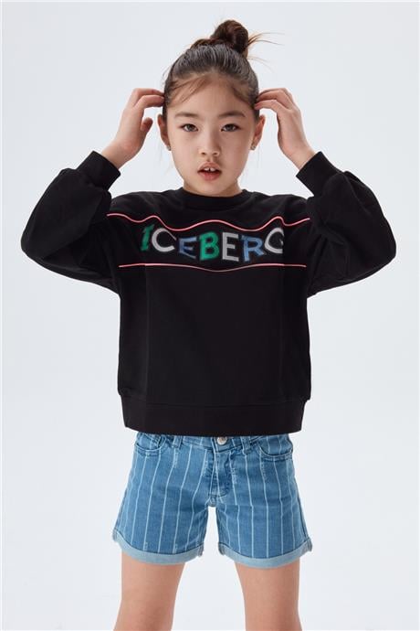 Iceberg Kız Çocuk Siyah Sweatshirt