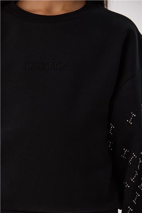 Iceberg Kız Çocuk Siyah Sweatshirt
