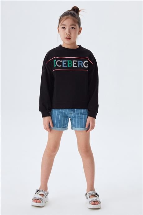 Iceberg Kız Çocuk Siyah Sweatshirt