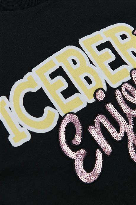 Iceberg Kız Çocuk Siyah T-Shirt