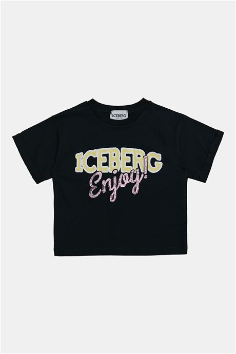 Iceberg Kız Çocuk Siyah T-Shirt