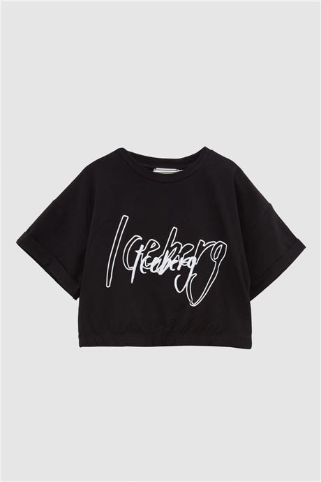 Iceberg Kız Çocuk Siyah T-Shirt