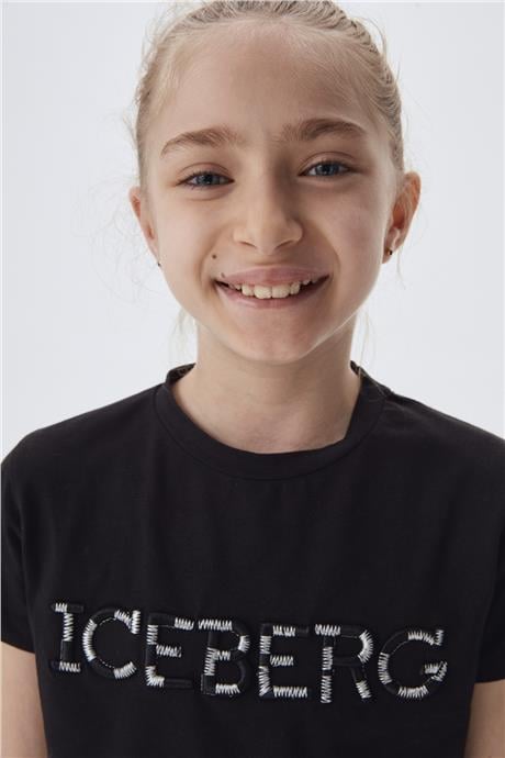 Iceberg Kız Çocuk Siyah T-Shirt