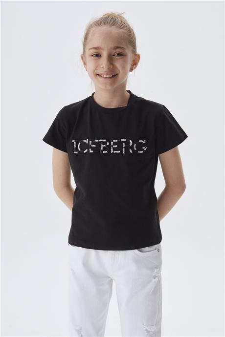 Iceberg Kız Çocuk Siyah T-Shirt