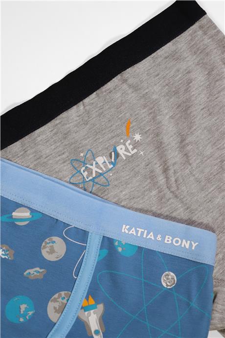 Katia & Bony Erkek Çocuk Gri Boxer