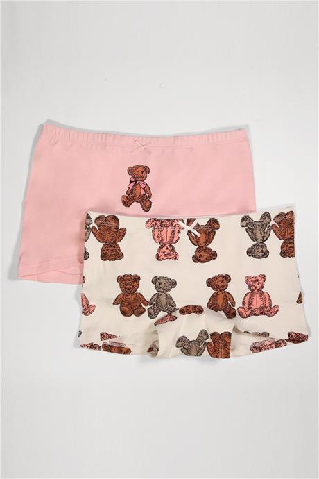 Katia & Bony Kız Çocuk Ekru 2li Boxer