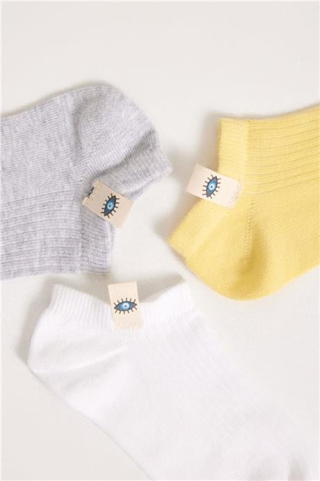 Katia & Bony Unisex Sarı 3lü Çorap