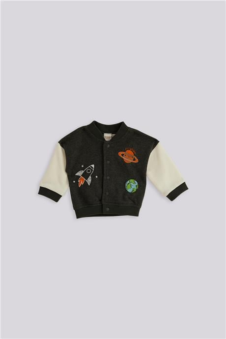 Layette Erkek Bebek Antrasit Eşofman ÜstüLayette Erkek Bebek Antrasit Eşofman Üstü