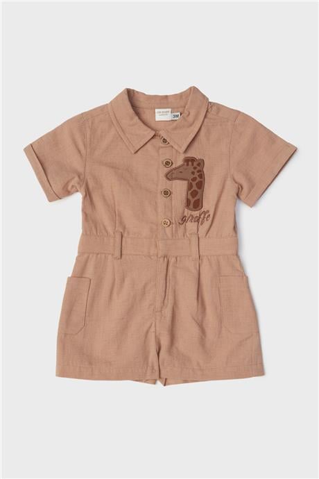 Layette Erkek Bebek Bej Tulum