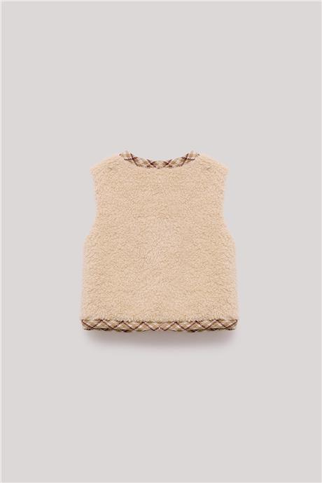 Layette Erkek Bebek Bej Yelek