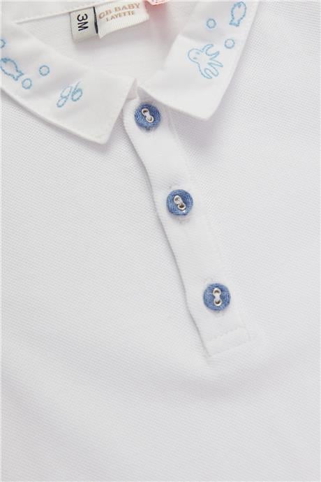 Layette Erkek Bebek Beyaz Body