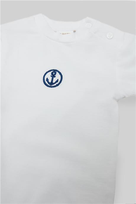 Layette Erkek Bebek Beyaz Body