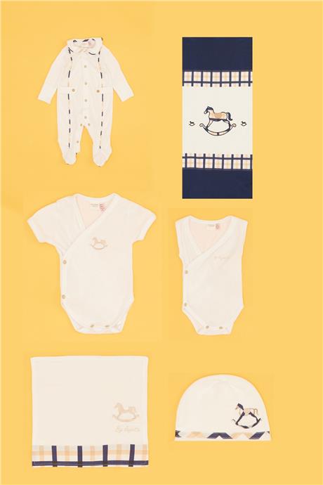 Layette Erkek Bebek Beyaz Hastane Çıkışı