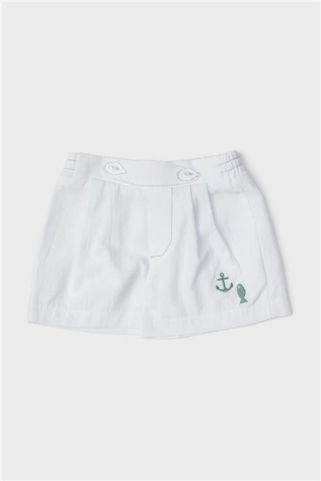 Layette Erkek Bebek Beyaz Şort