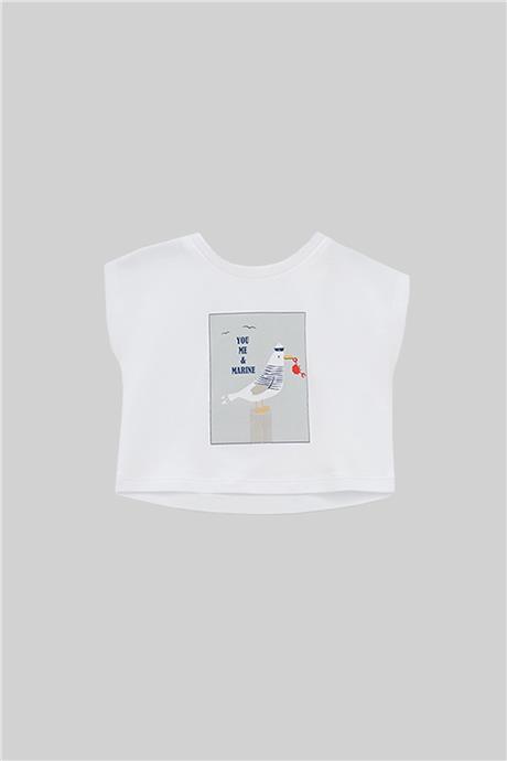 Layette Erkek Bebek Beyaz T-Shirt