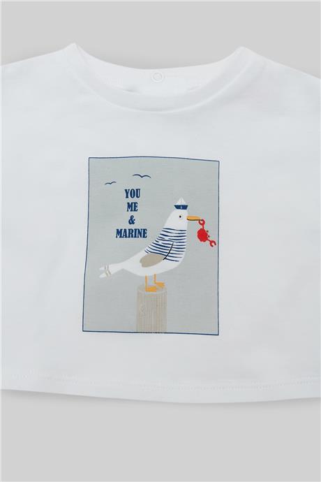 Layette Erkek Bebek Beyaz T-Shirt