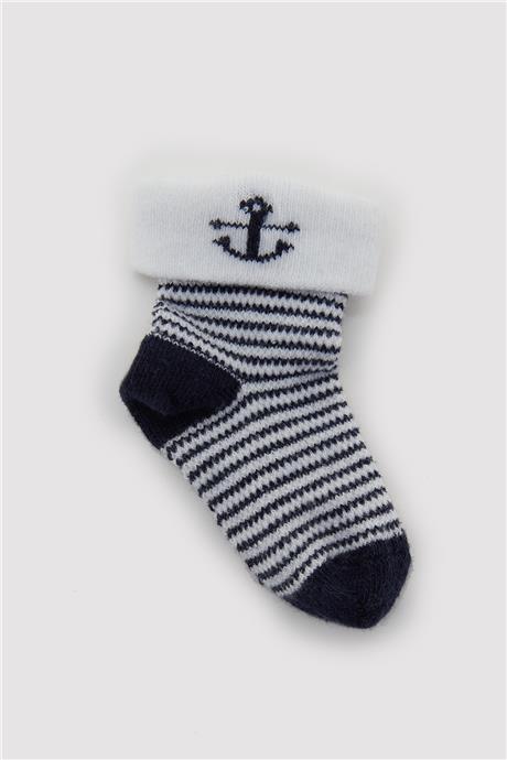 Layette Erkek Bebek Çizgili 2li Çorap
