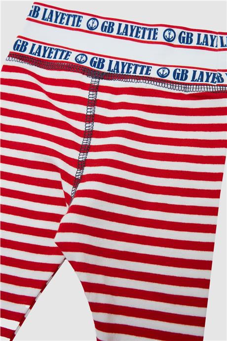 Layette Erkek Bebek Çizgili 2li Patikli Set