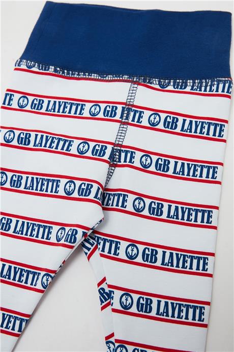 Layette Erkek Bebek Çizgili 2li Patikli Set