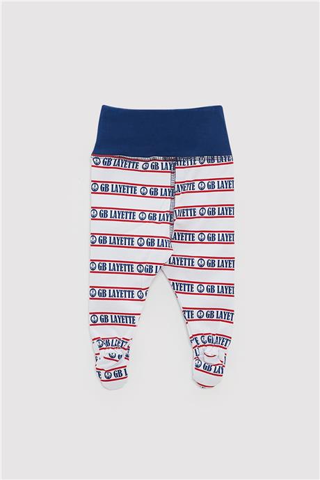 Layette Erkek Bebek Çizgili 2li Patikli Set