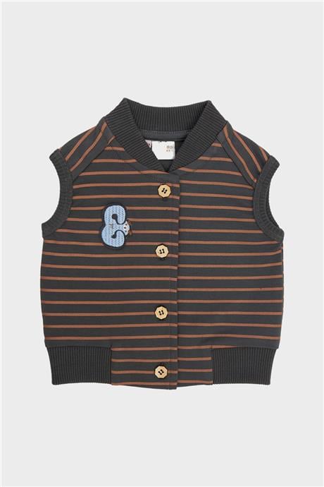 Layette Erkek Bebek Çizgili Yelek