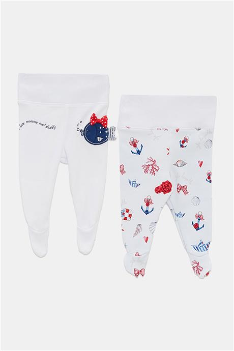 Layette Erkek Bebek Desenli 2li Patikli Set