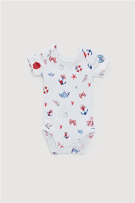 Layette Erkek Bebek Desenli 3lü Body Set