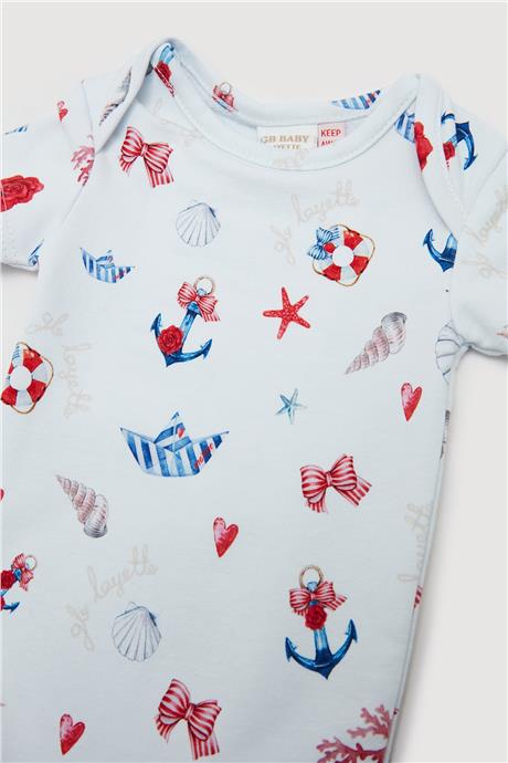 Layette Erkek Bebek Desenli 3lü Body Set