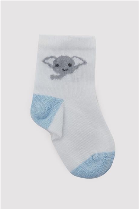 Layette Erkek Bebek Desenli 3lü Çorap