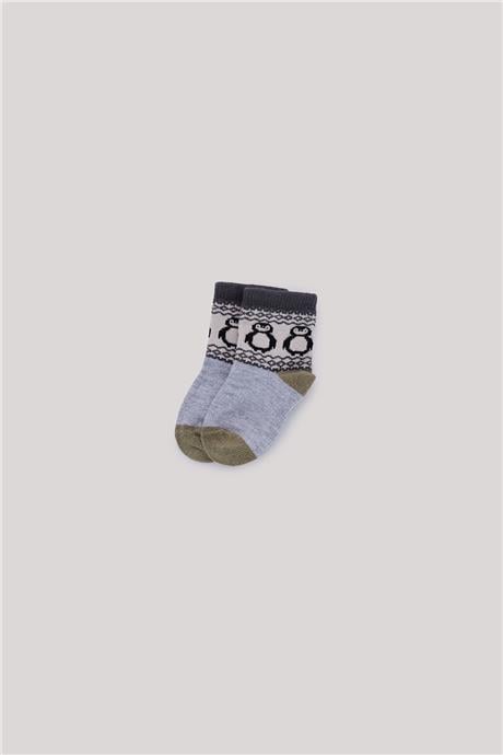 Layette Erkek Bebek Desenli Çorap