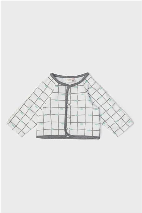 Layette Erkek Bebek Desenli Eşofman Üstü