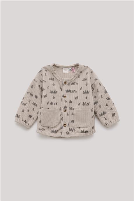 Layette Erkek Bebek Desenli Eşofman Üstü