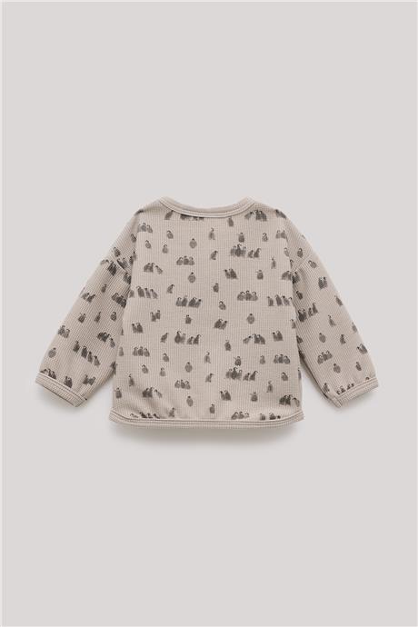 Layette Erkek Bebek Desenli Eşofman Üstü