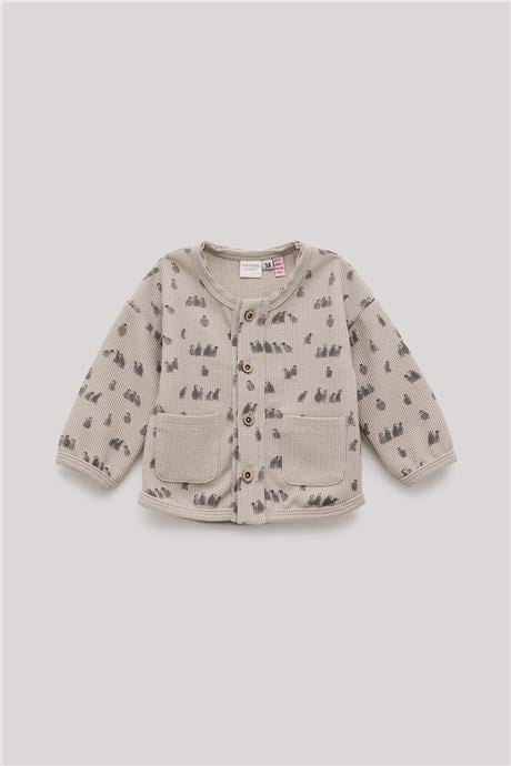 Layette Erkek Bebek Desenli Eşofman Üstü