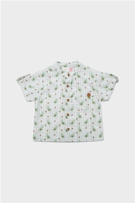 Layette Erkek Bebek Desenli Gömlek